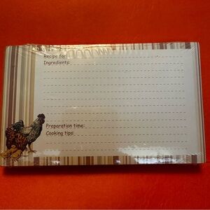 Vintage Pack Of Chicken Rooster Recipe Cards Blank SEALED 4x6